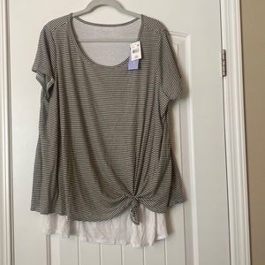 Motherhood Maternity Nursing Short Sleeve Top 2X